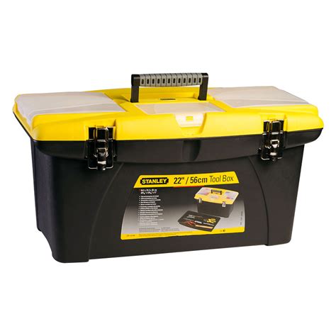 stanley metal plastic tool box|stanley 22 inch tool box.